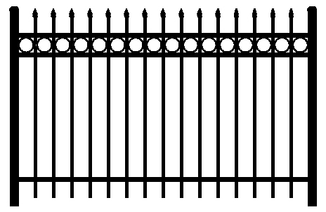 1230dr black aluminum fence 1230dr