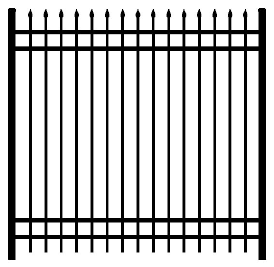 3140dr black aluminum fence 3140dr