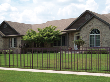 fence1 aluminum fence in front of house angle 3